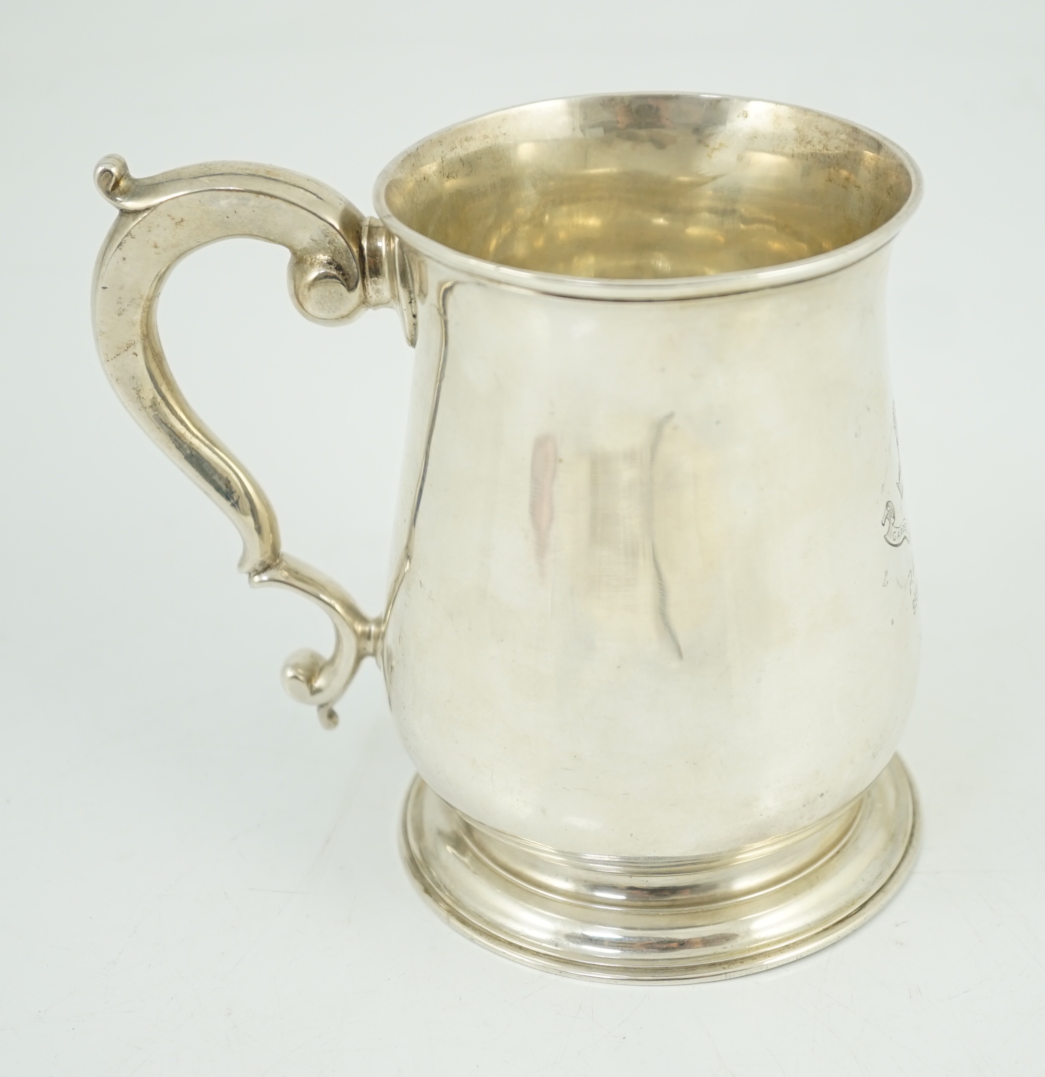 A George II silver baluster mug, by Edward Aldridge I